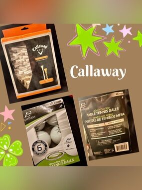 Callaway White Golf Tees – Table Tennis Balls
